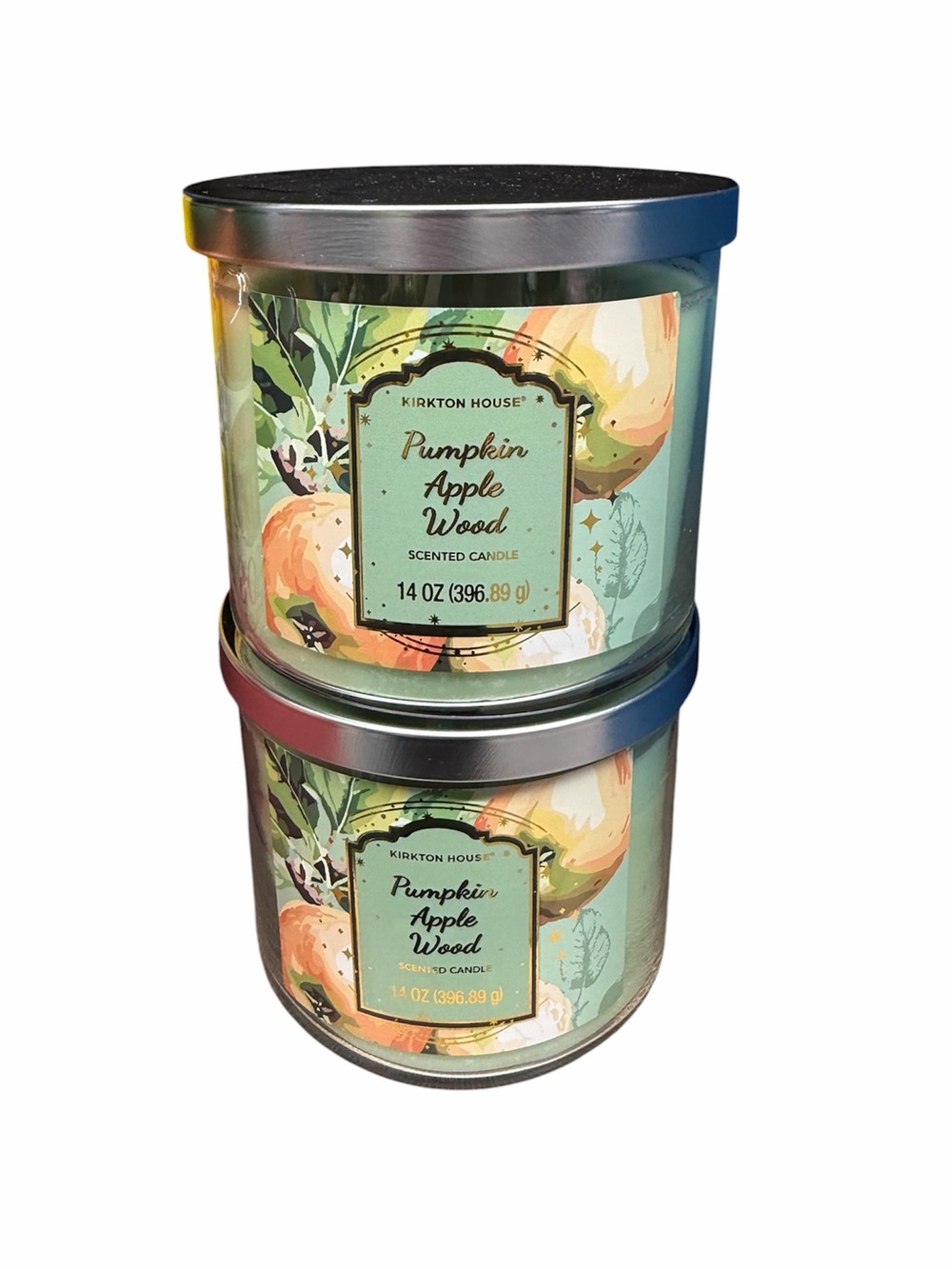 KIRKTON HOUSE Pumpkin Apple Wood Candle Set of 2